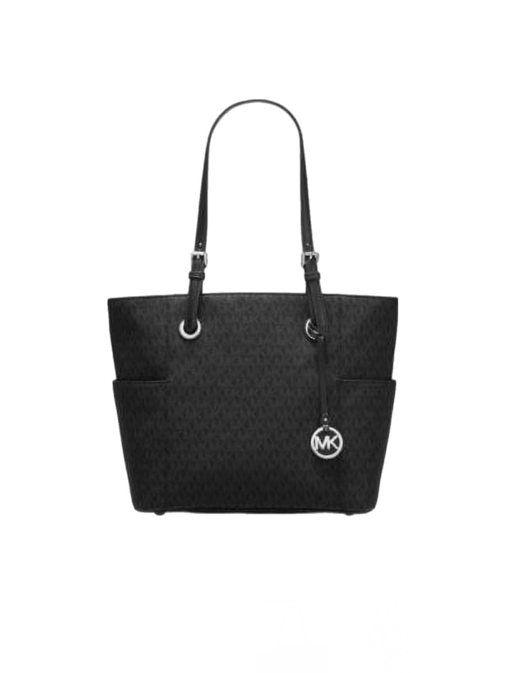 Michael Kors Large Signature East West Jet Set Black Tote Bag